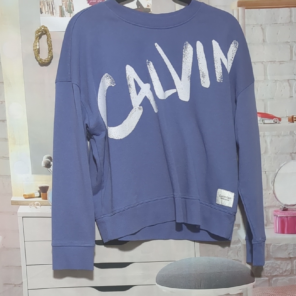 Calvin Klein Women's Bold Blue Crew Neck Sweater